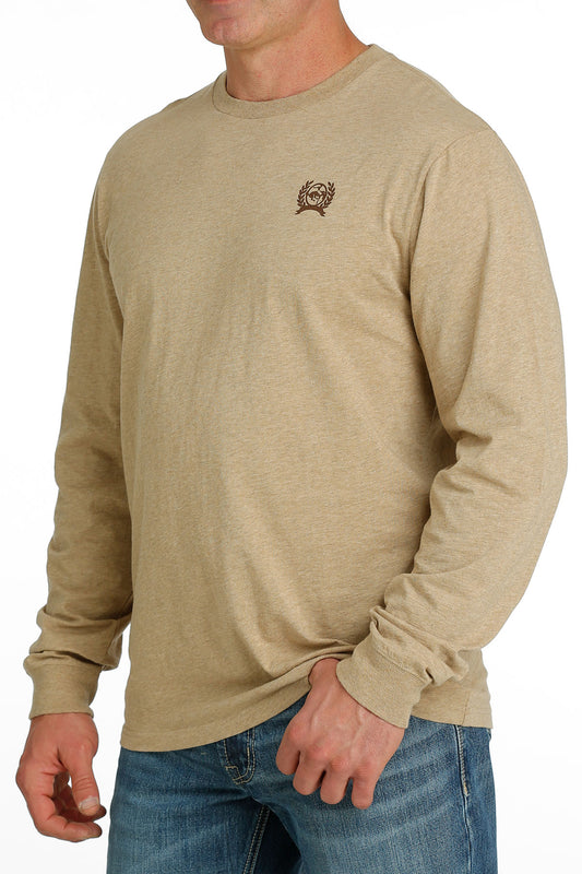 Cinch Men's Tan Honky Tonk Bar Long Sleeve T-Shirt