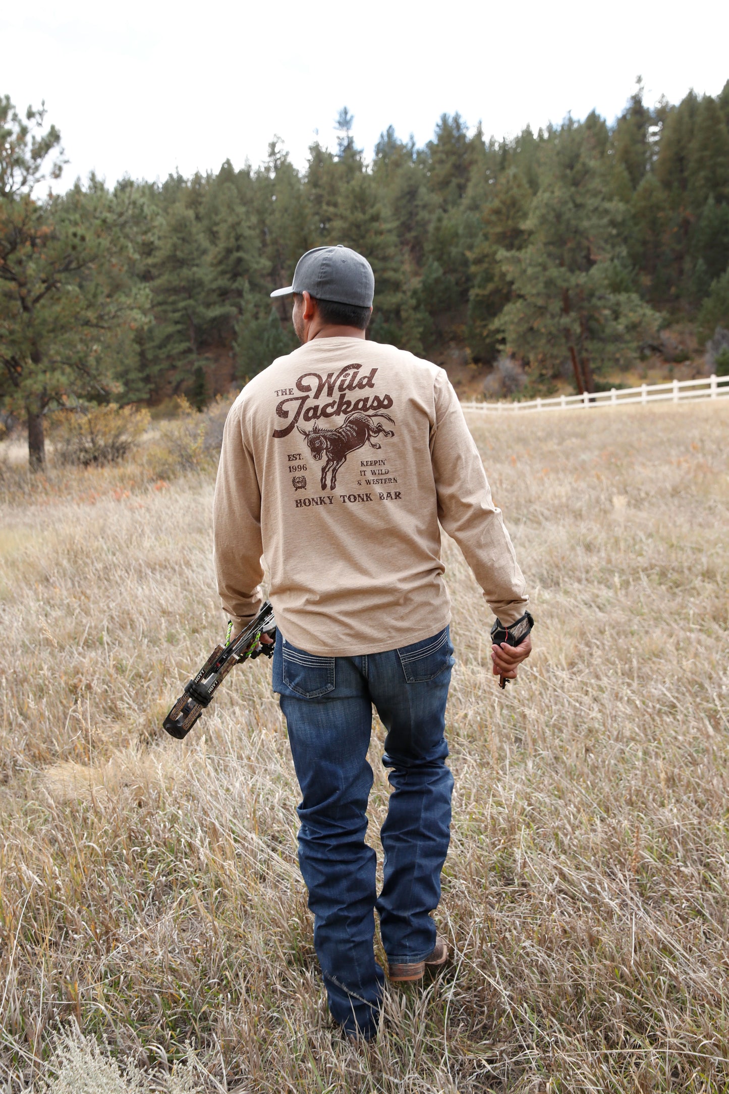 Cinch Men's Tan Honky Tonk Bar Long Sleeve T-Shirt