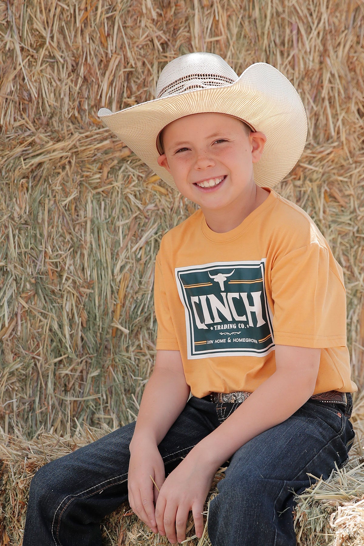 Cinch Boy's Gold Box Trading Co. Logo T-Shirt