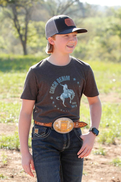 Cinch Boy's Charcoal Bronc T-Shirt