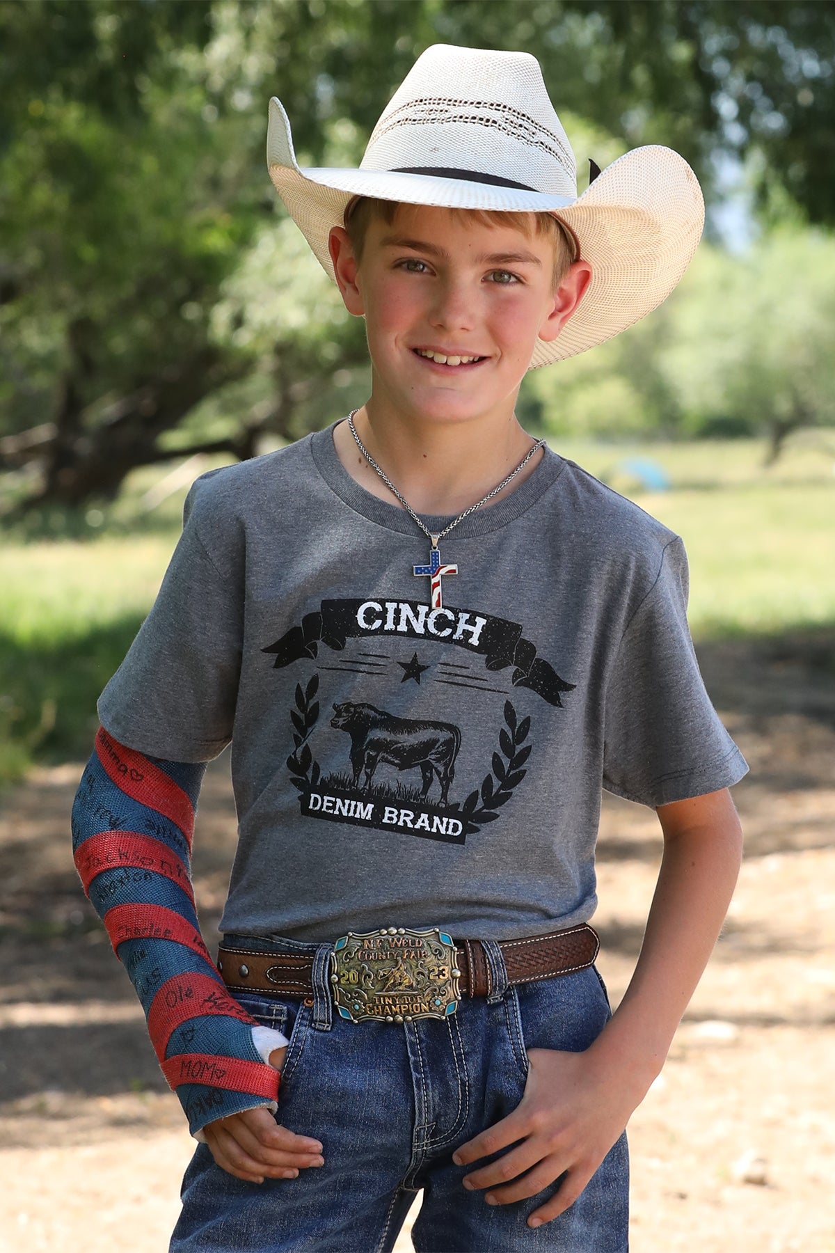 Cinch Boy's Gray Bull Brand T-Shirt