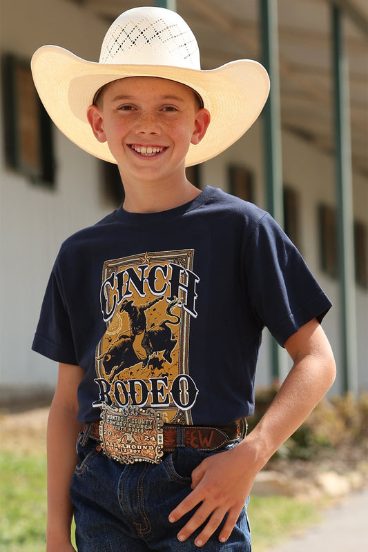 Cinch Boy's Navy Rodeo Bull Rider T-Shirt