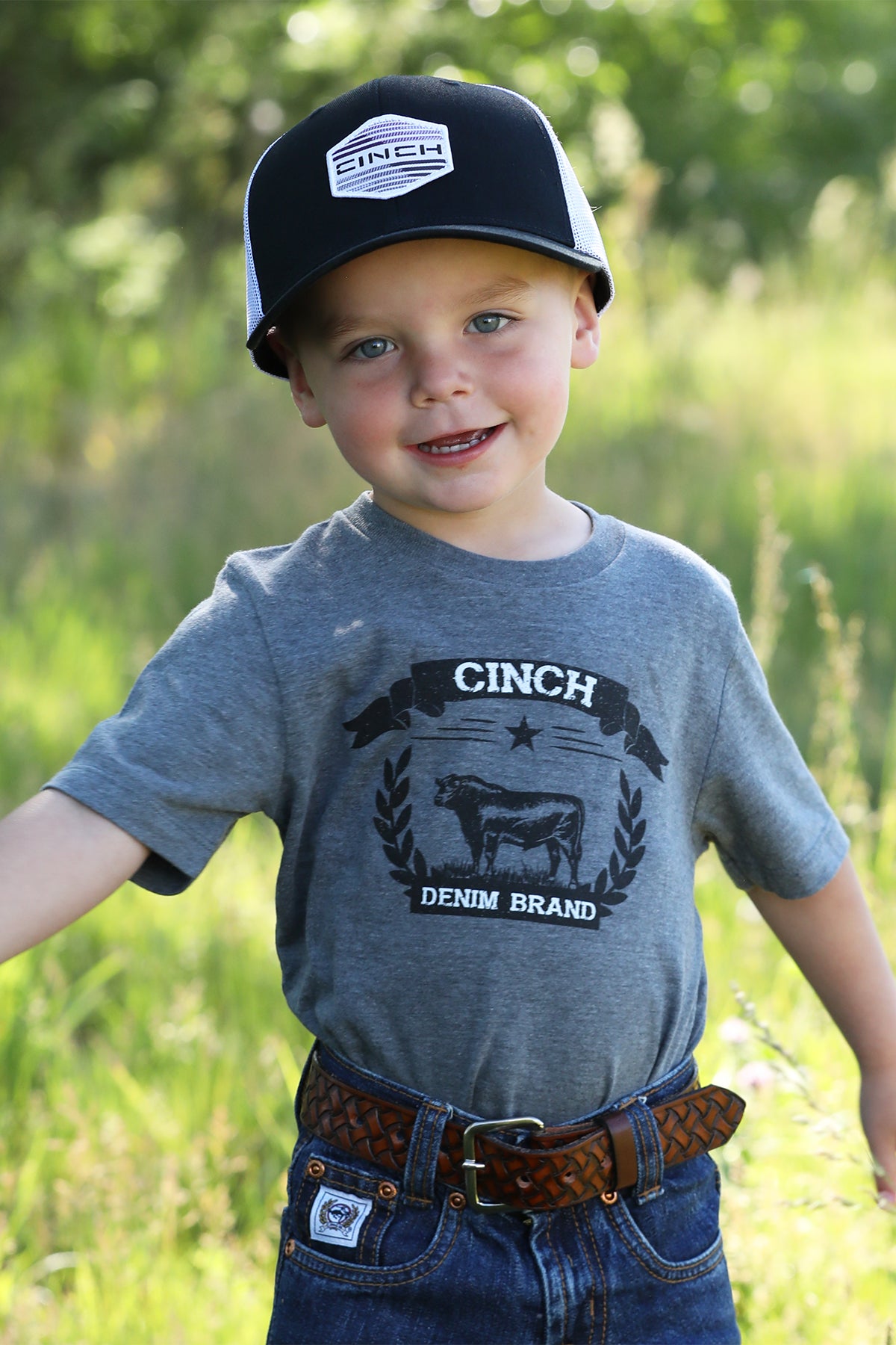 Cinch Boy's Toddler Gray Bull Brand T-Shirt