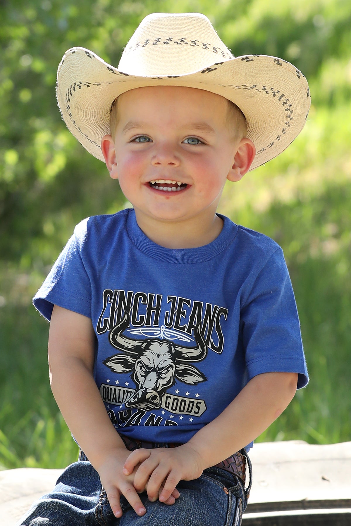 Cinch Boy's Infant Blue Bull T-Shirt
