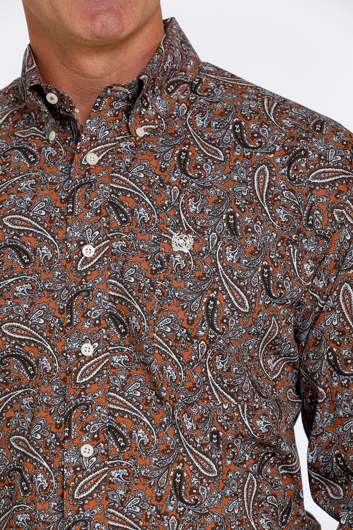 Cinch Men's Brown Paisley Western Shirt