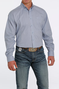Cinch Men's Light Blue Crossed Western Shirt