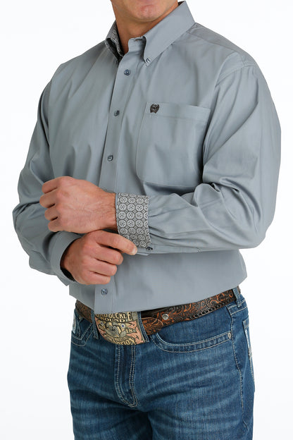 Cinch Men's Solid Light Gray Western Shirt