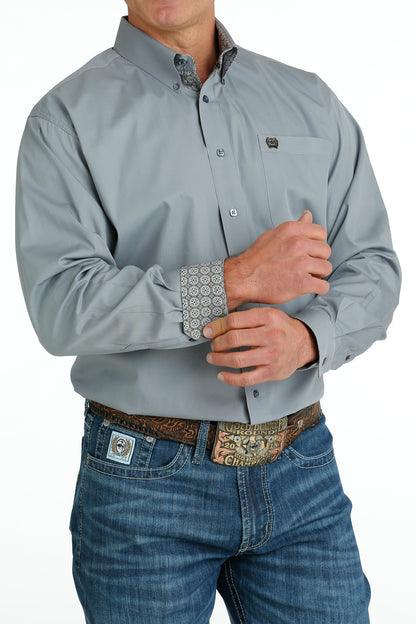 Cinch Men's Solid Light Gray Western Shirt