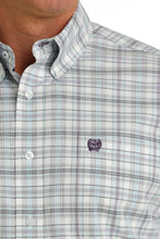 Load image into Gallery viewer, Cinch Men&#39;s Purple &amp; Light Blue Plaid Western Shirt
