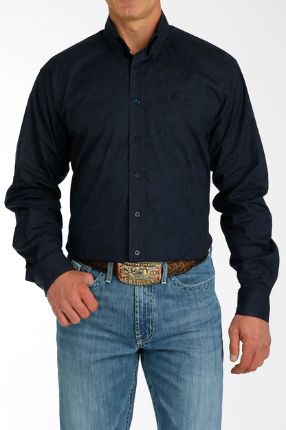 Cinch Men's Navy Paisley Western Shirt