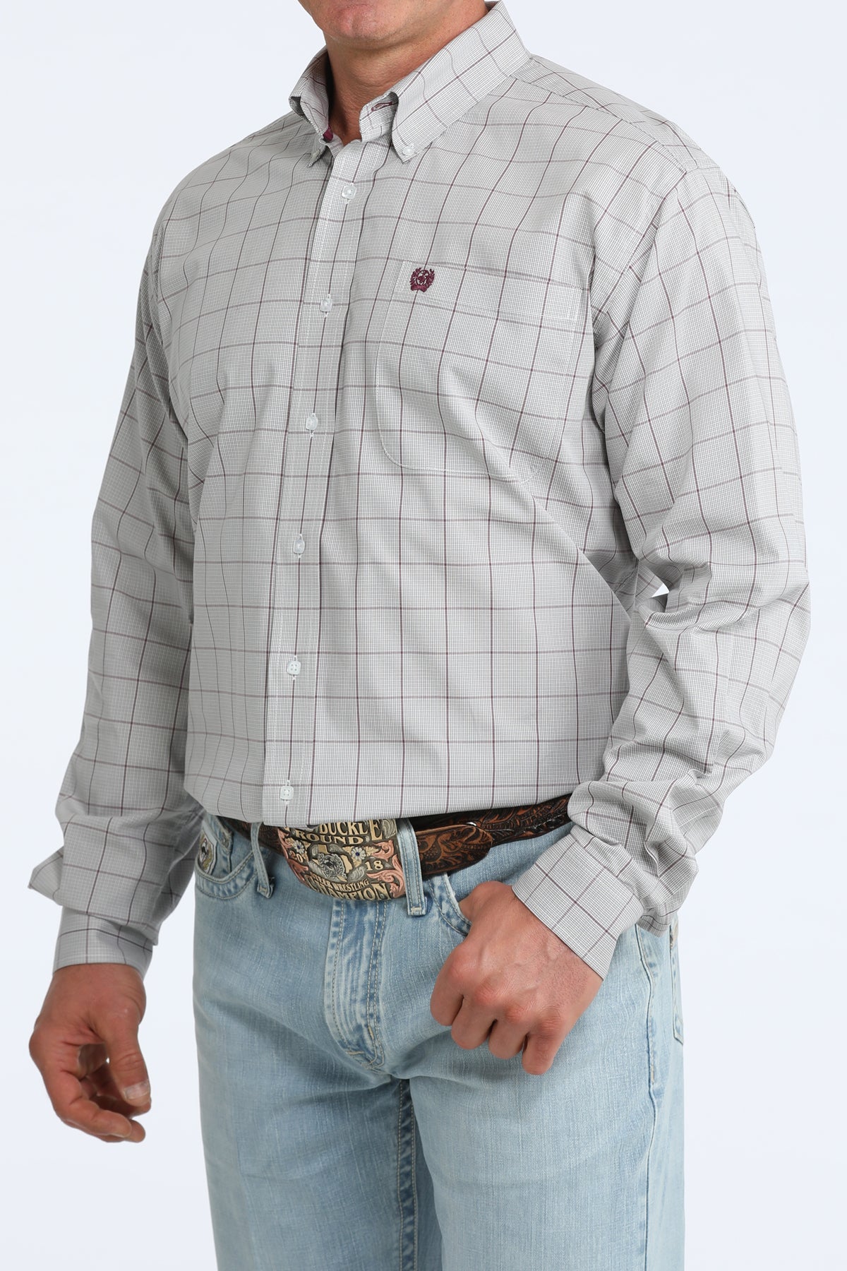 Cinch Men's Steeple Gray Print Western Shirt