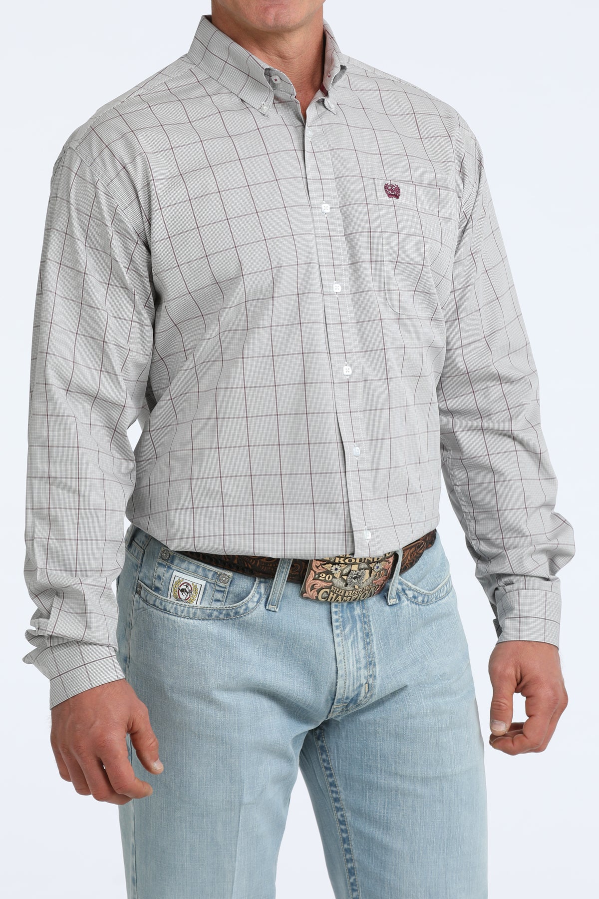 Cinch Men's Steeple Gray Print Western Shirt