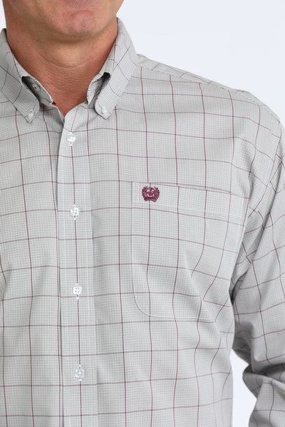 Cinch Men's Steeple Gray Print Western Shirt