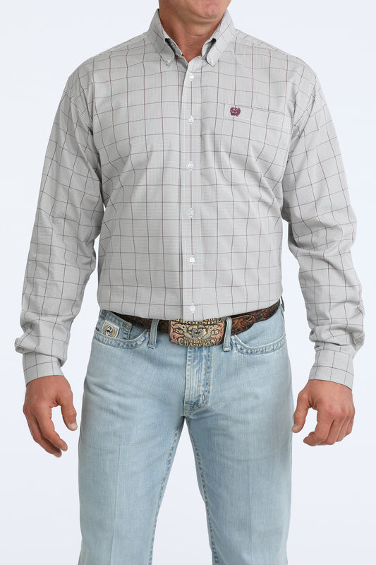 Cinch Men's Steeple Gray Print Western Shirt