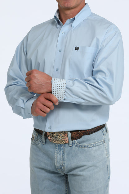 Cinch Men's Light Blue Long Sleeve Western Shirt