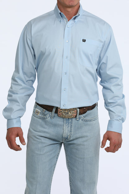 Cinch Men's Light Blue Long Sleeve Western Shirt