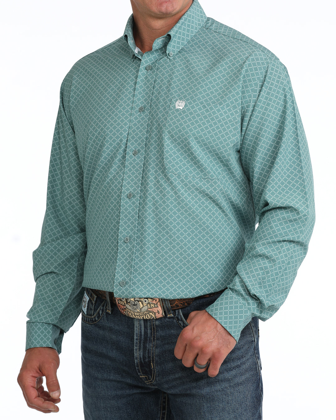 Cinch Men's ArenaFlex Stormy Sea Print Western Shirt