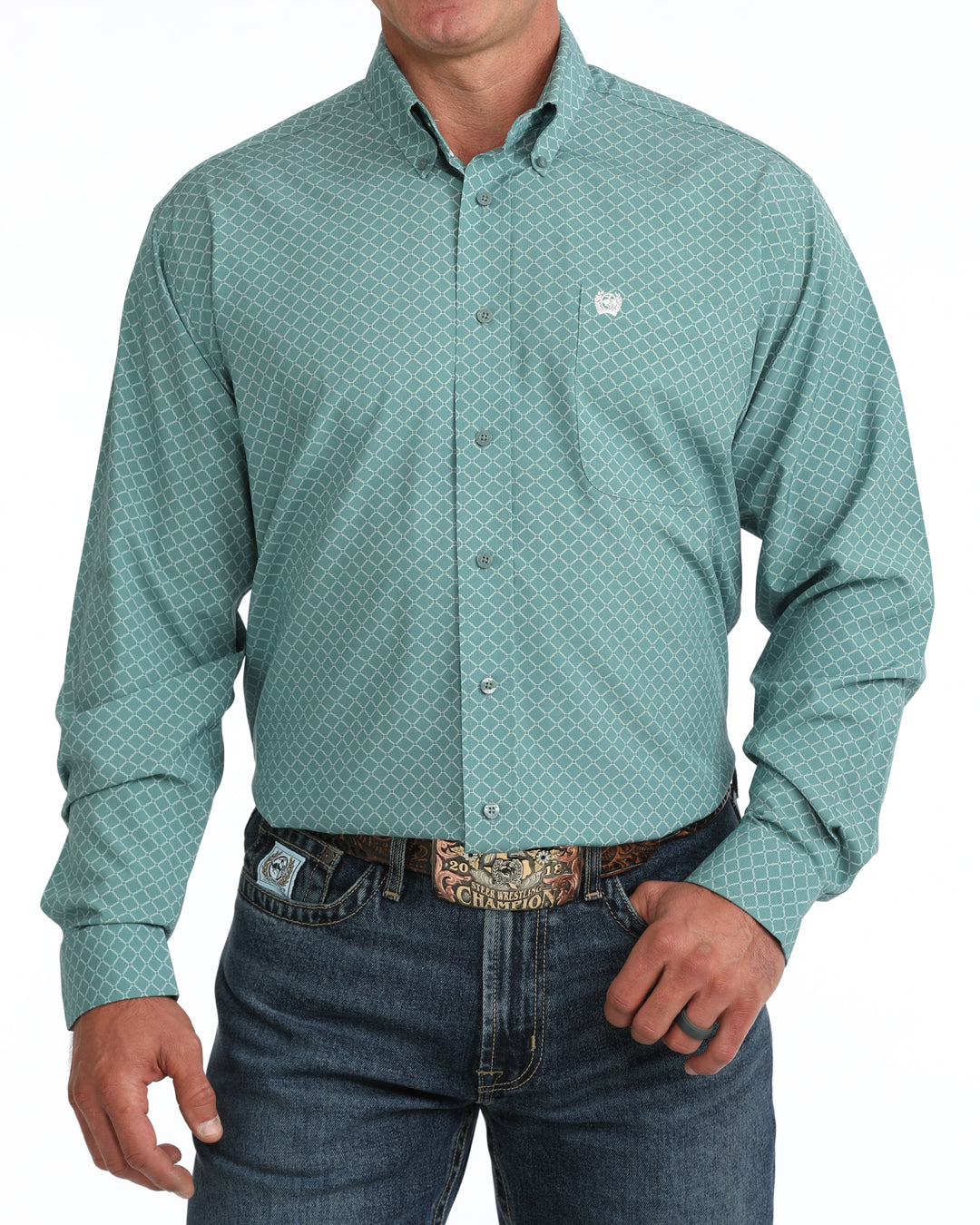 Cinch Men's ArenaFlex Stormy Sea Print Western Shirt
