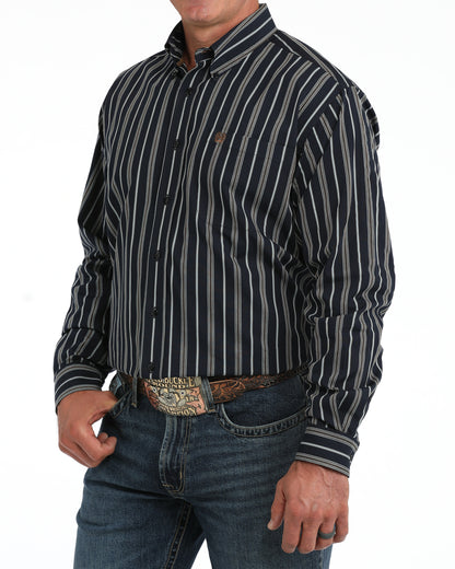 Cinch Men's Navy Sky Captain Stripe Western Shirt