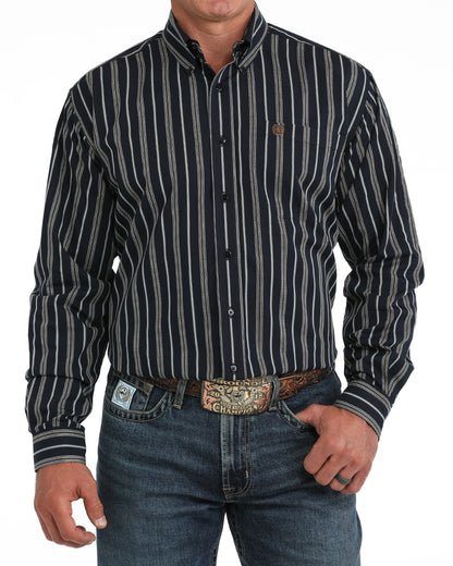 Cinch Men's Navy Sky Captain Stripe Western Shirt