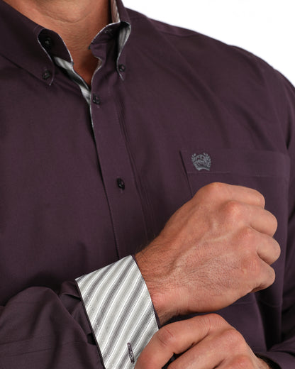 Cinch Men's Solid Plum Western Shirt
