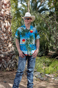 Cinch Men's Hawaiian Cowboy Short Sleeve Western Shirt