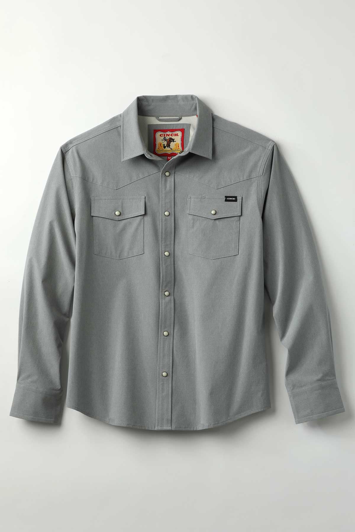 Cinch Men's Solid Gray Camp Western Shirt