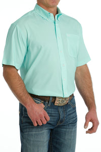 Cinch Men's ArenaFlex Mint Dot Short Sleeve Western Shirt