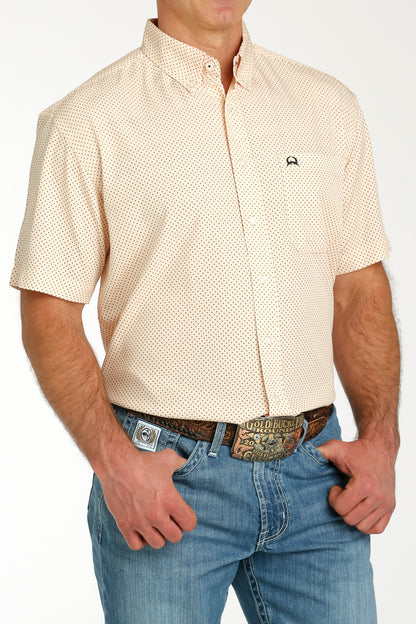 Cinch Men's ArenaFlex Peach Short Sleeve Western Shirt