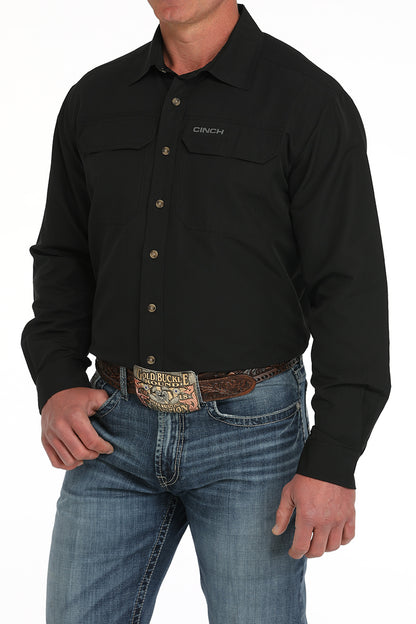 Cinch Men's ArenaFlex Solid Black Western Shirt