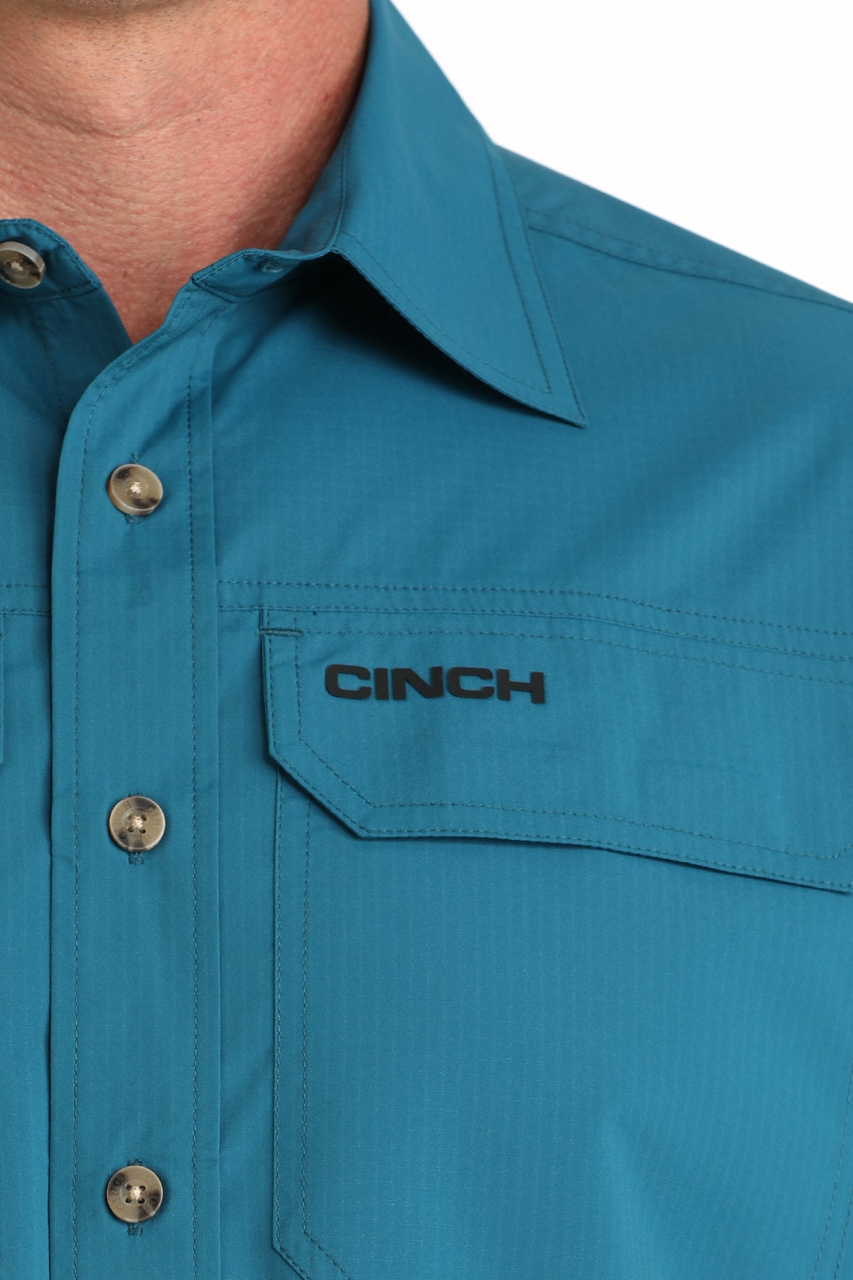 Cinch Men's ArenaFlex Solid Teal Western Shirt