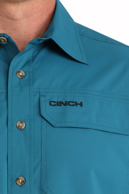 Cinch Men's ArenaFlex Solid Teal Western Shirt