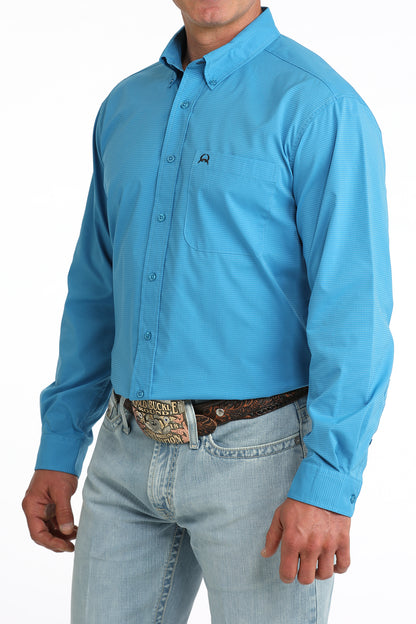 Cinch Men's ArenaFlex Solid Blue Western Shirt
