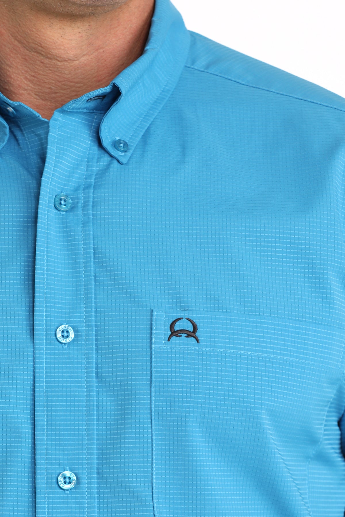 Cinch Men's ArenaFlex Solid Blue Western Shirt