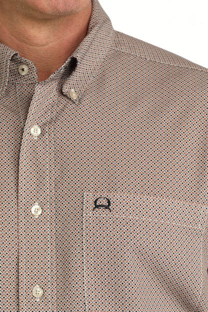 Cinch Men's ArenaFlex Geo Brown Long Sleeve Western Shirt