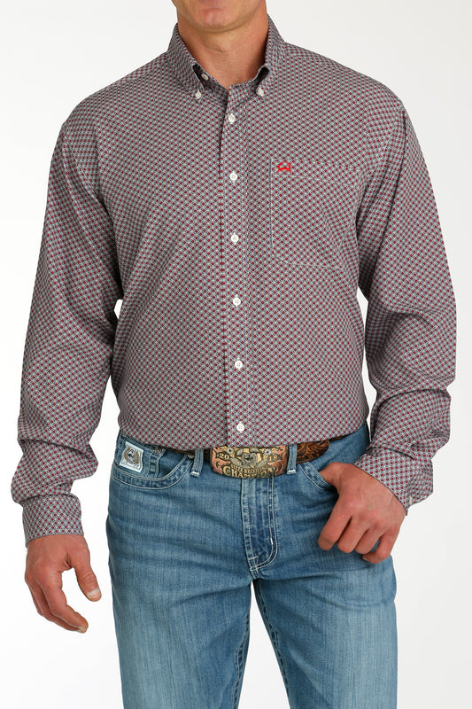 Cinch Men's ArenaFlex Mulberry Poppy Western Shirt