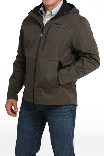 Cinch Men's Olive Hooded Softshell Jacket
