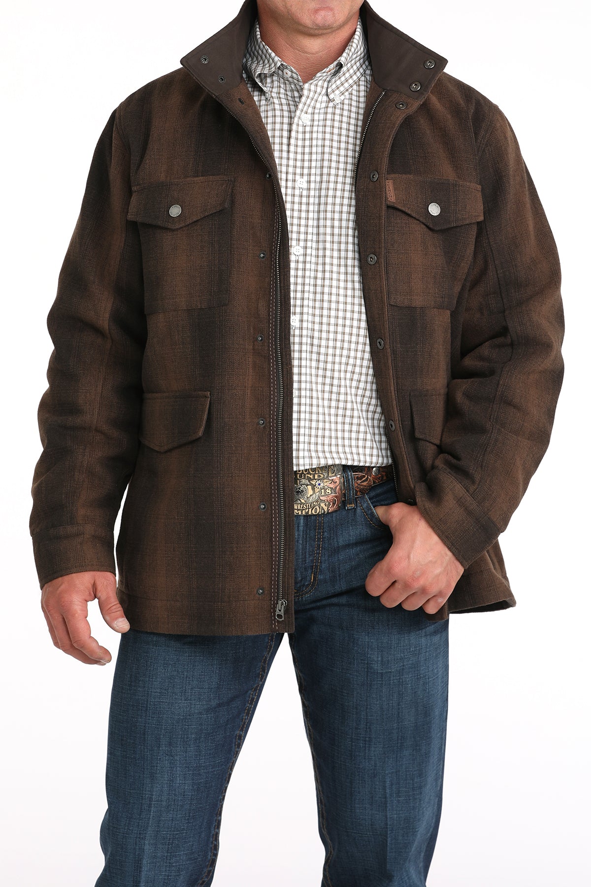 Cinch Men's Brown Twill Frontier Coat