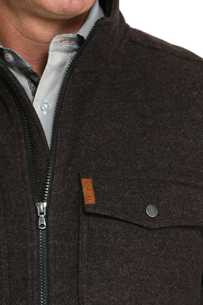 Cinch Men's Brown Brushed Knit Shirt Jacket