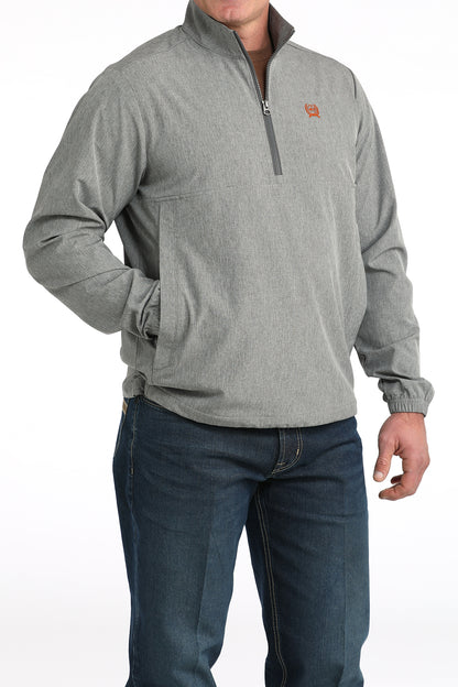 Cinch Men's Grey 1/2 Zip Pullover Windbreaker