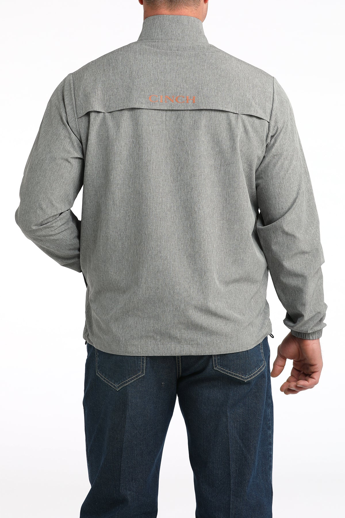 Cinch Men's Grey 1/2 Zip Pullover Windbreaker