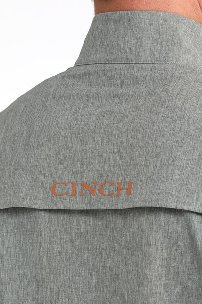 Cinch Men's Grey 1/2 Zip Pullover Windbreaker