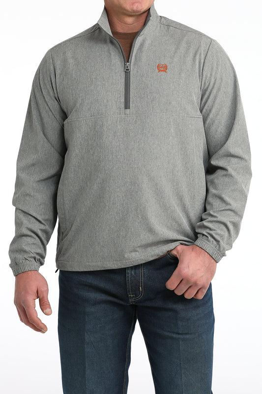 Cinch Men's Grey 1/2 Zip Pullover Windbreaker