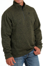 Load image into Gallery viewer, Cinch Men&#39;s Olive Quarter Zip Pullover

