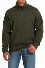 Load image into Gallery viewer, Cinch Men&#39;s Olive Quarter Zip Pullover
