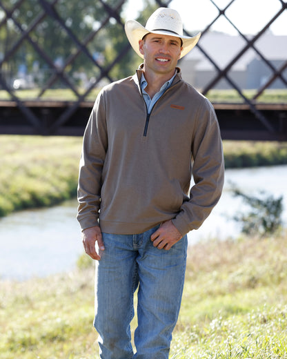 Cinch Men's Brown 1/2 Zip Pullover