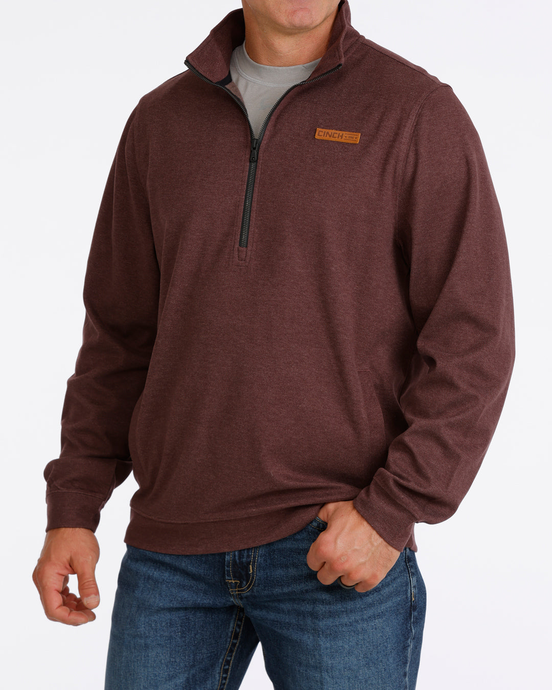 Cinch Men's Purple 1/2 Zip Pullover