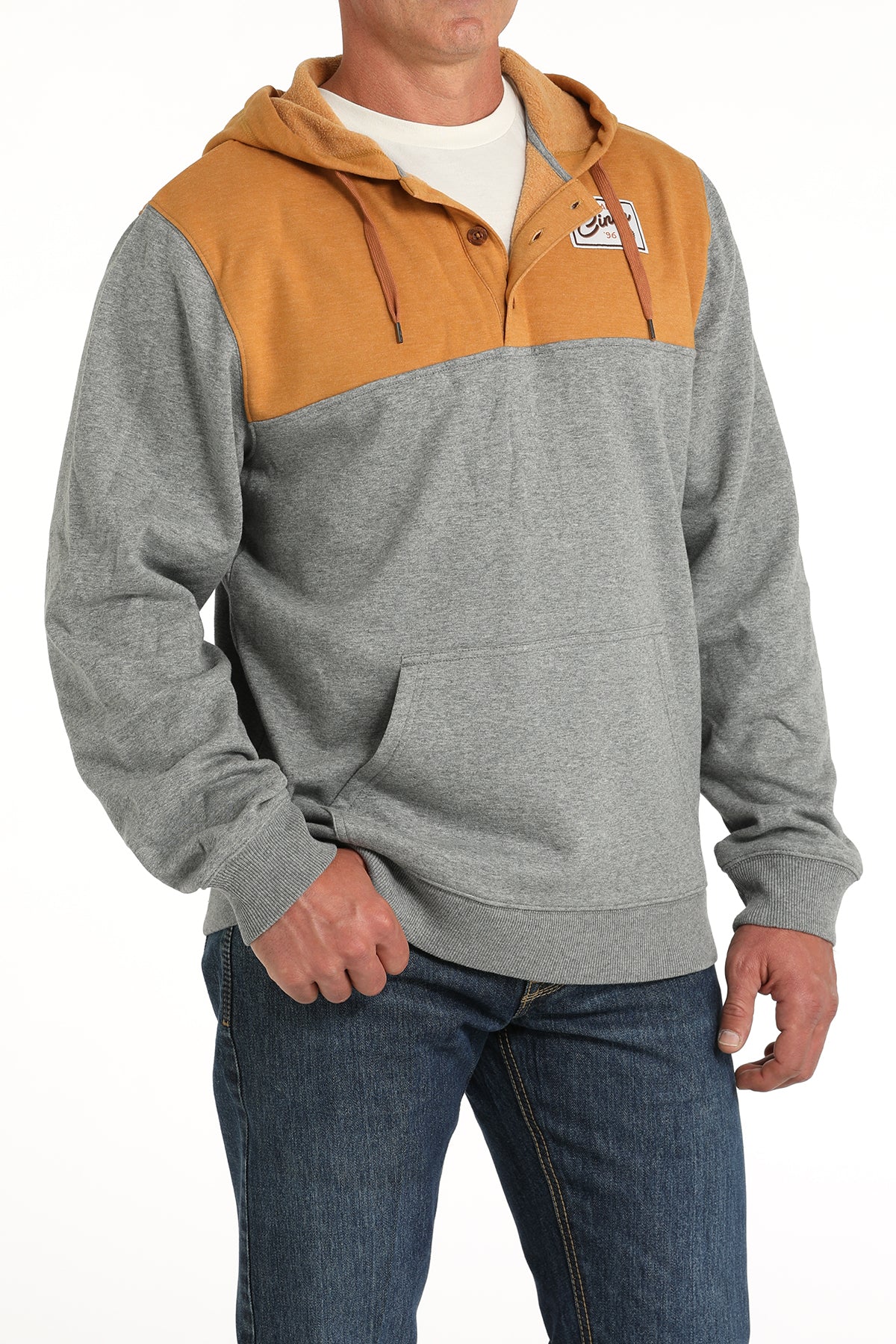 Cinch Men's Fleece Color Blocked Hoodie