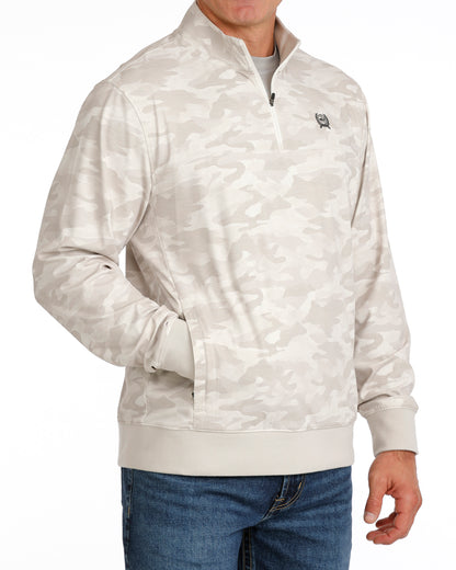 Cinch Men's Grey Camo 1/4 Zip Pullover