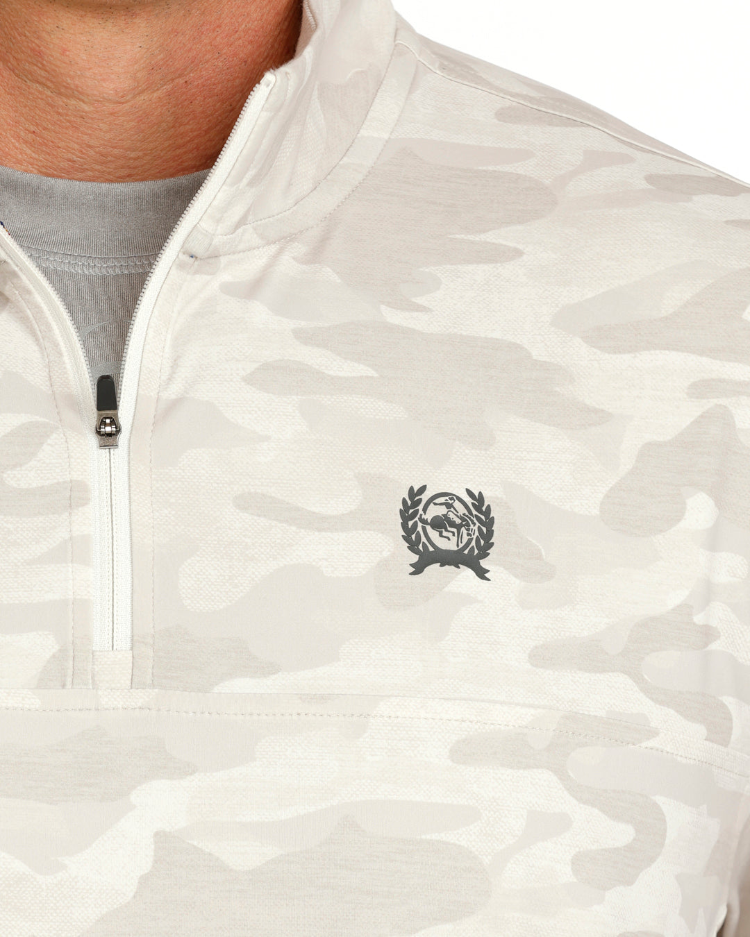 Cinch Men's Grey Camo 1/4 Zip Pullover